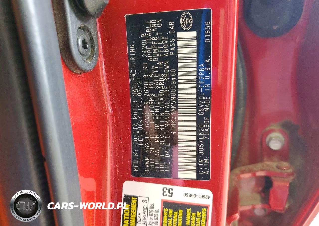 2021 Toyota Camry Xse V6 VIN:4T1KZ1AK5MU059480 - 12