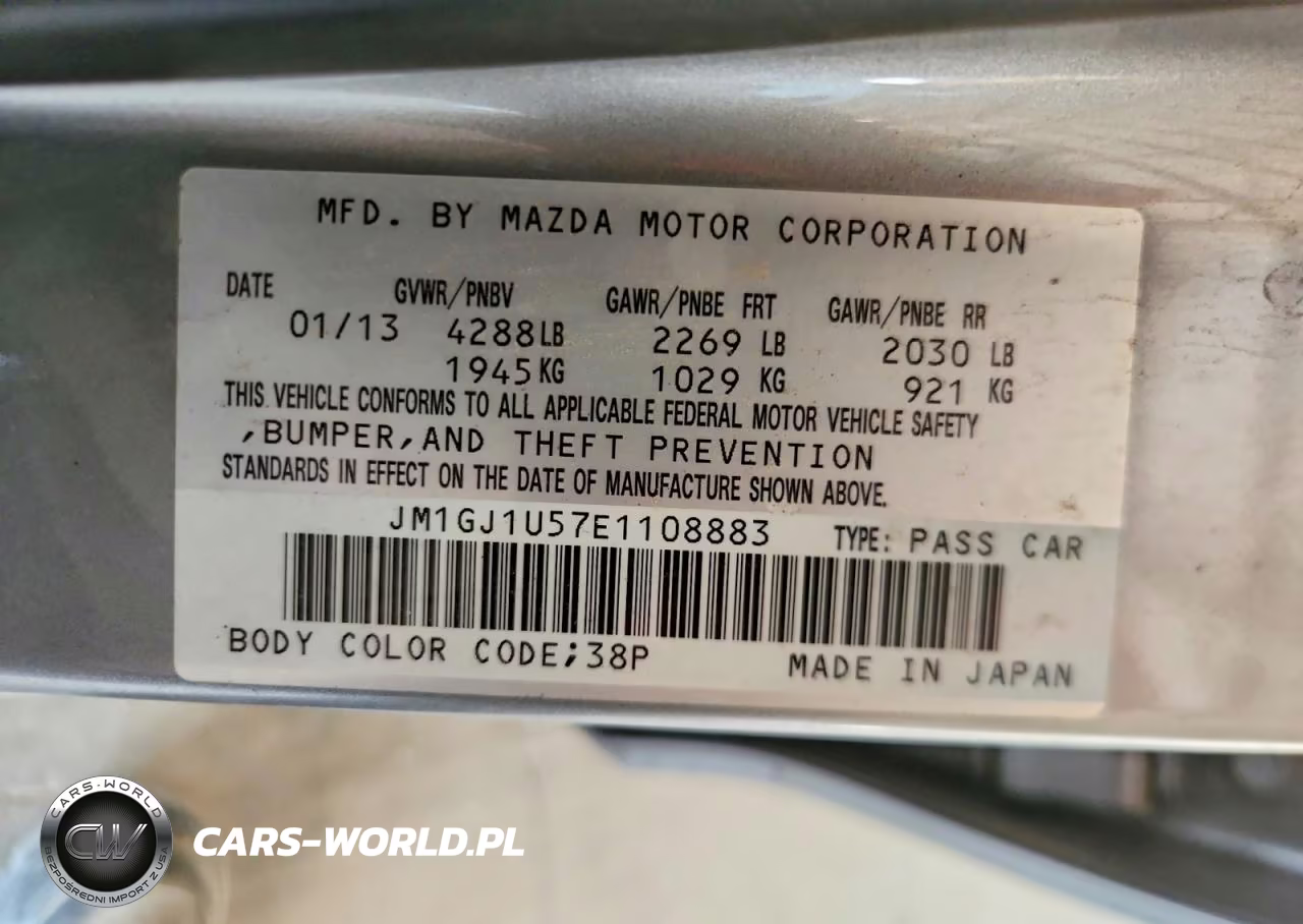 2014 Mazda 6 Sport VIN:JM1GJ1U57E1108883 - 12