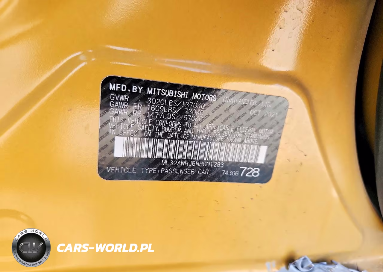 2022 Mitsubishi Mirage Se VIN:ML32AWHJ6NH001283 - 12