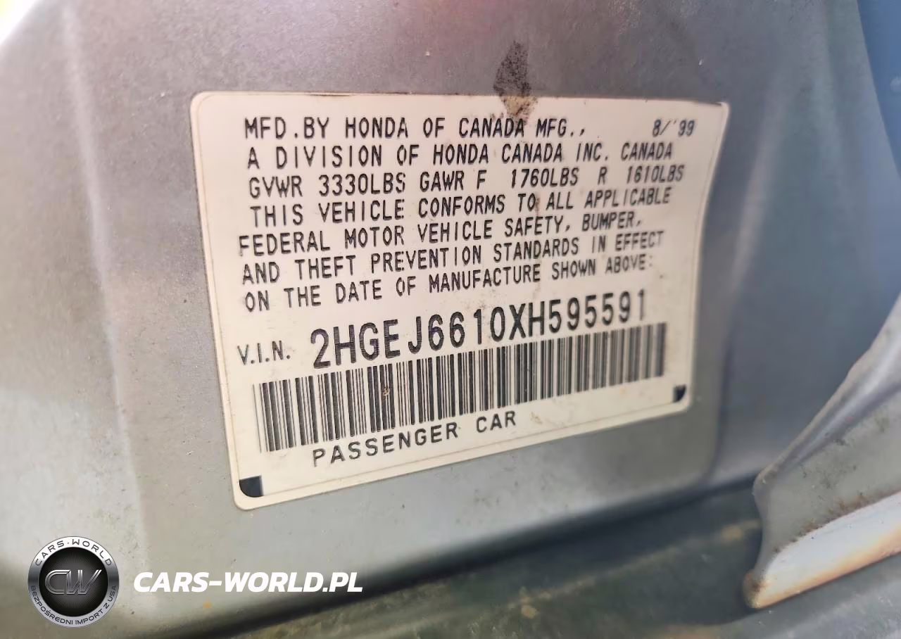 1999 Honda Civic Base VIN:2HGEJ6610XH595591 - 12