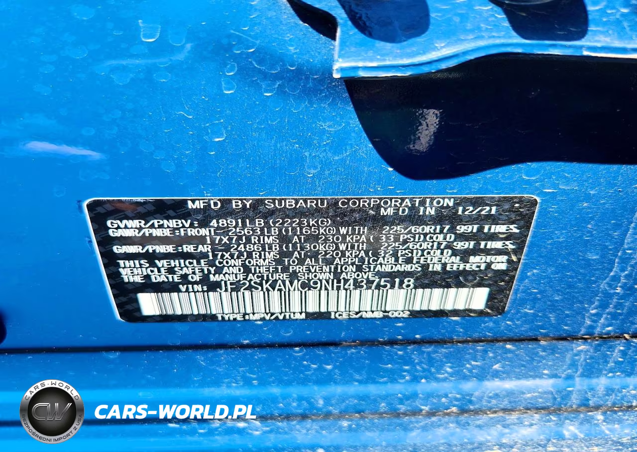 2022 Subaru Forester Wilderness VIN:JF2SKAMC9NH437518 - 13
