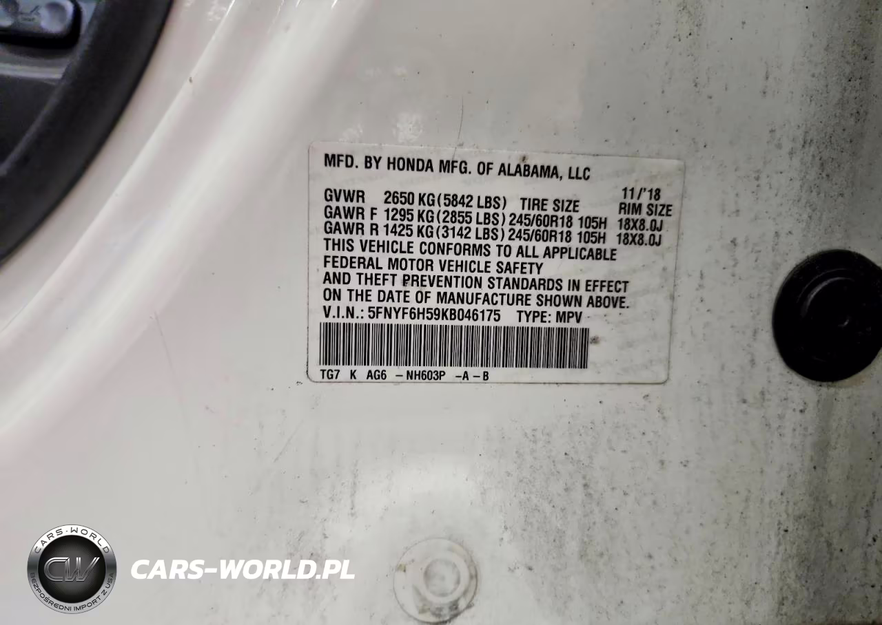2019 Honda Pilot Exl VIN:5FNYF6H59KB046175 - 13