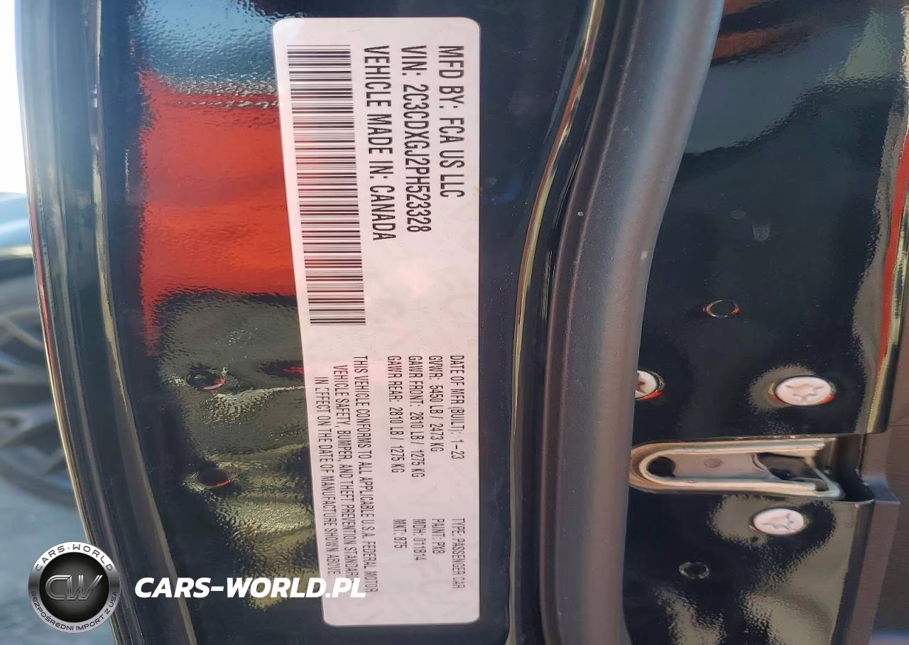 2023 Dodge Charger Scat Pack VIN:2C3CDXGJ2PH523328 - 12
