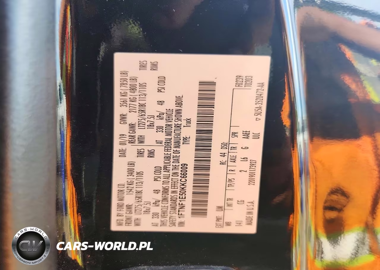 2019 Ford F150 VIN:1FTNF1E50KKC66009 - 13