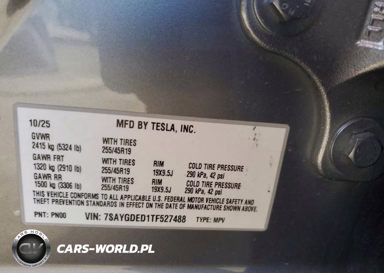 2026 Tesla Model Y VIN:7SAYGDED1TF527488 - 13