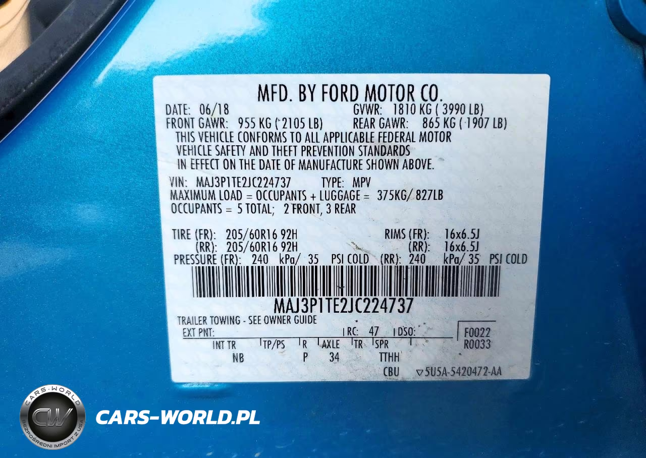 2018 Ford Ecosport Se VIN:MAJ3P1TE2JC224737 - 13