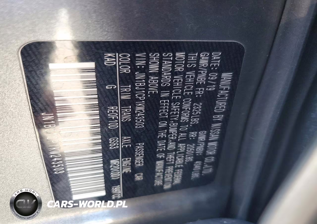 2019 Nissan Rogue Sport Sv VIN:JN1BJ1CP1KW243503 - 13