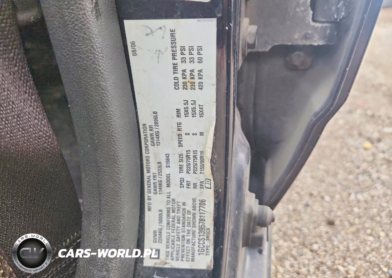 2007 Chev Colorado VIN:1GCCS139578117706 - 12