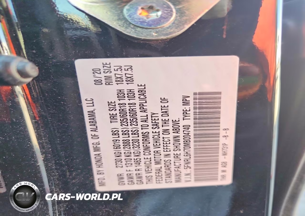 2021 Honda Odyssey Exl VIN:5FNRL6H70MB004740 - 13