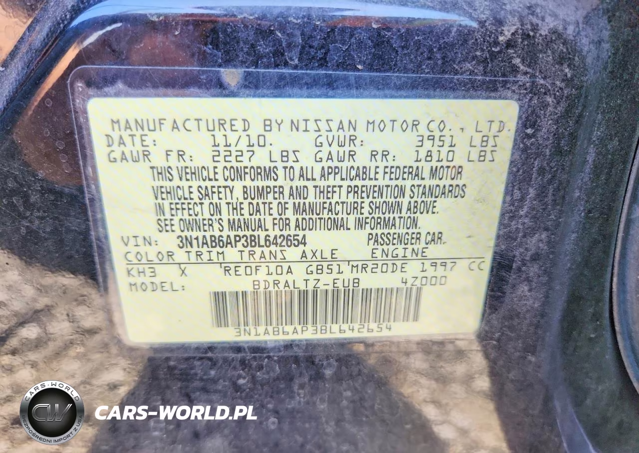 2011 Nissan Sentra 2.0 VIN:3N1AB6AP3BL642654 - 12