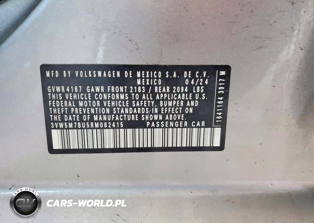 2024 Volkswagen Jetta S VIN:3VW5M7BU5RM082415 - 12