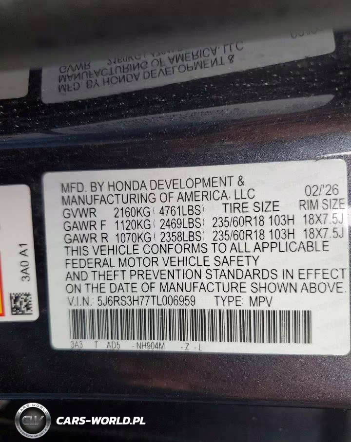 2026 Honda Cr-V Exl VIN:5J6RS3H77TL006959 - 13