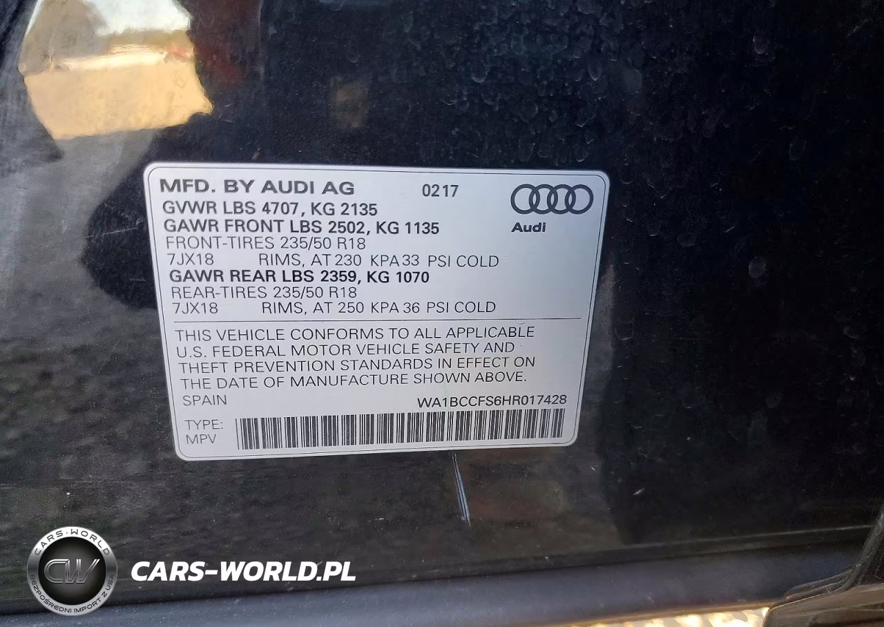 2017 Audi Q3 Premium VIN:WA1BCCFS6HR017428 - 13