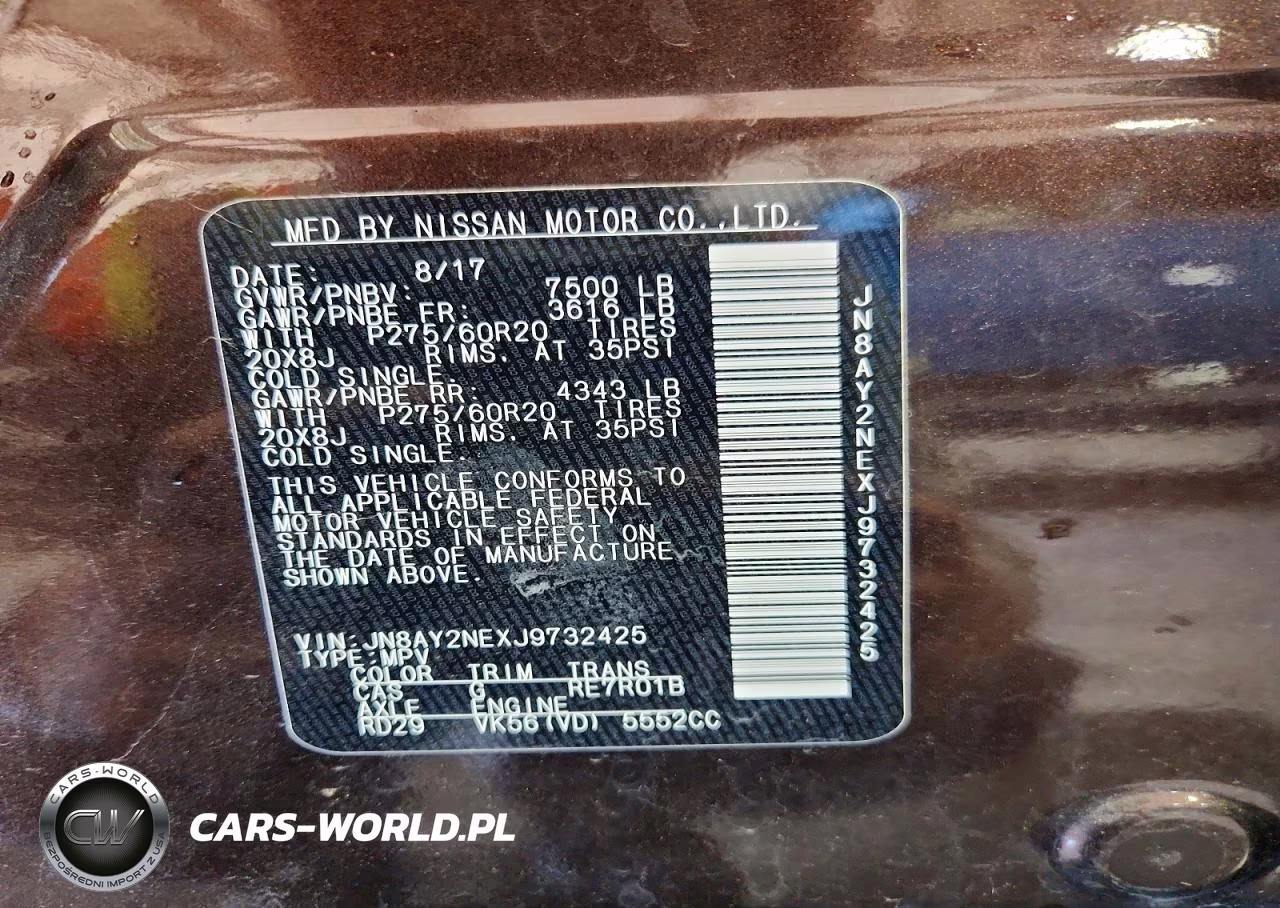 2018 Nissan Armada Platinum VIN:JN8AY2NEXJ9732425 - 13
