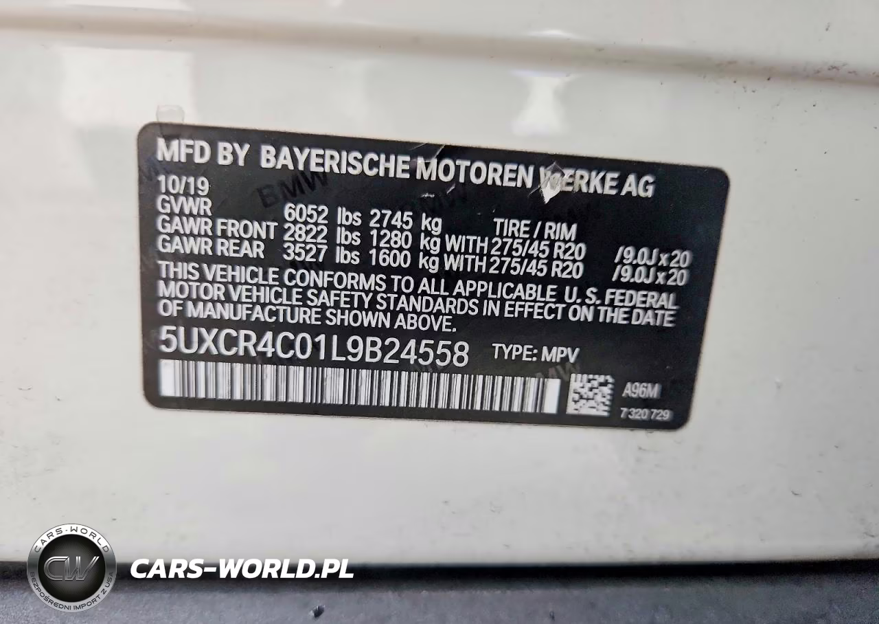 2020 BMW X5 Sdrive 40I VIN:5UXCR4C01L9B24558 - 14