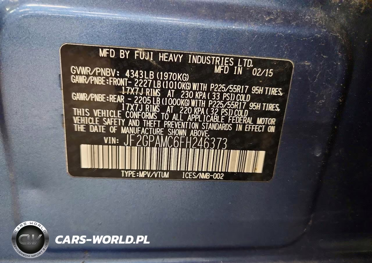2015 Subaru Xv Crosstrek 2.0 Limited VIN:JF2GPAMC6FH246373 - 13