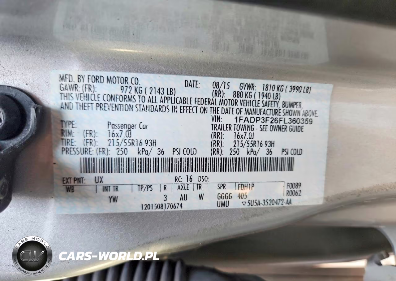 2015 Ford Focus Se VIN:1FADP3F26FL360359 - 12