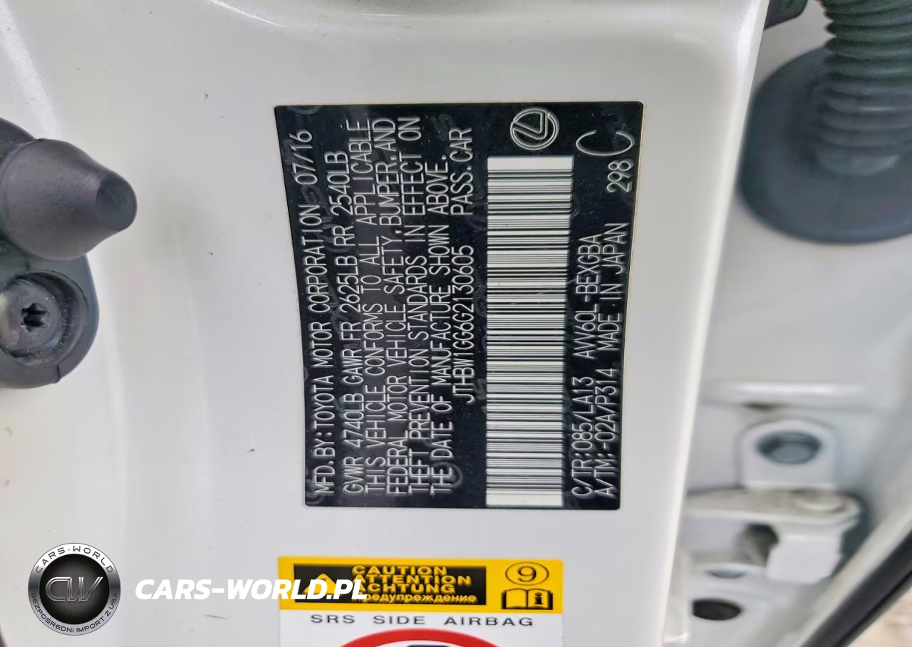2016 Lexus Es 300H VIN:JTHBW1GG6G2130605 - 13