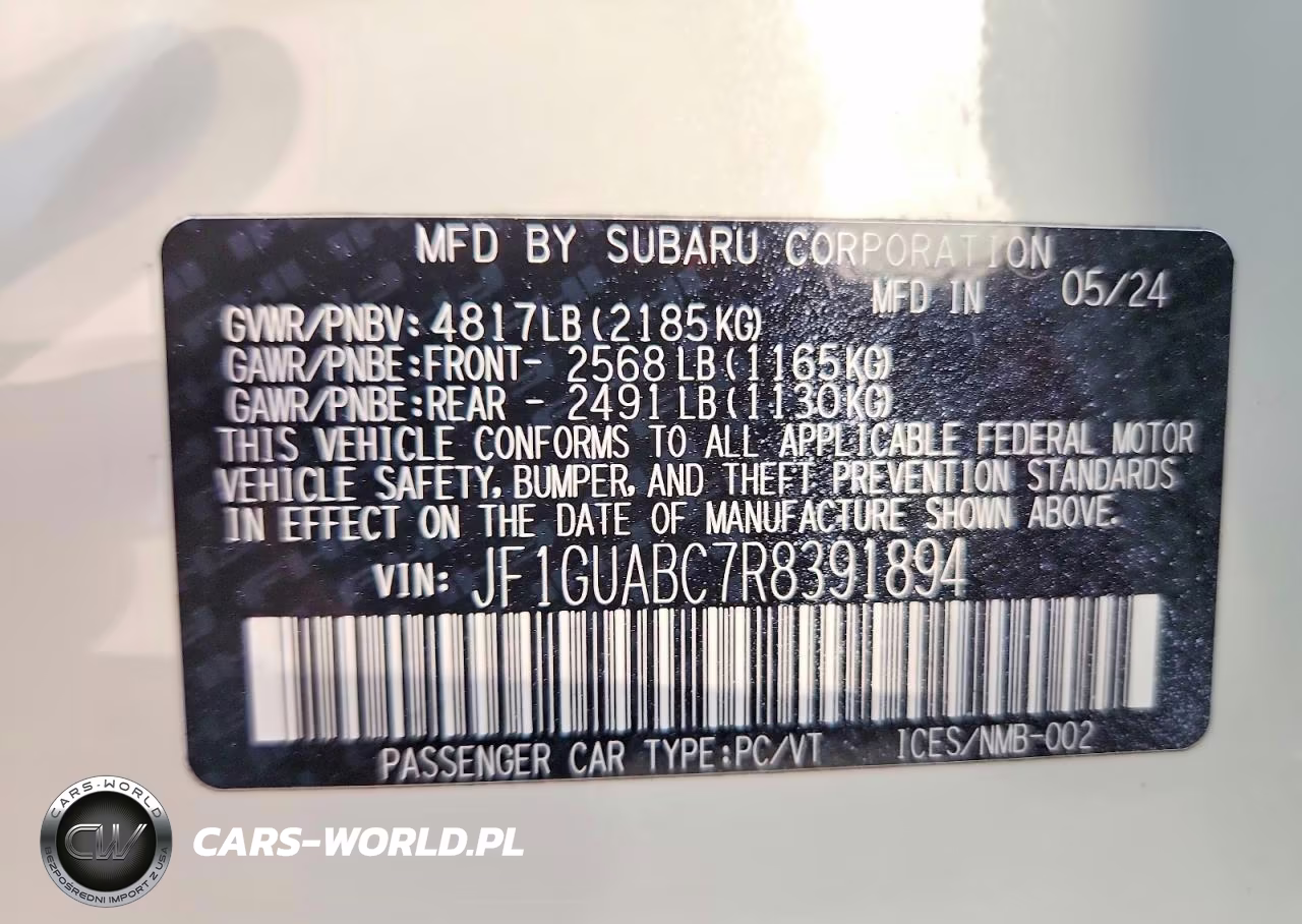 2024 Subaru Impreza VIN:JF1GUABC7R8391894 - 10