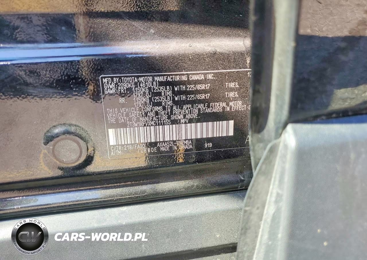 2021 Toyota Rav4 Xle VIN:2T3W1RFVXMC111155 - 13