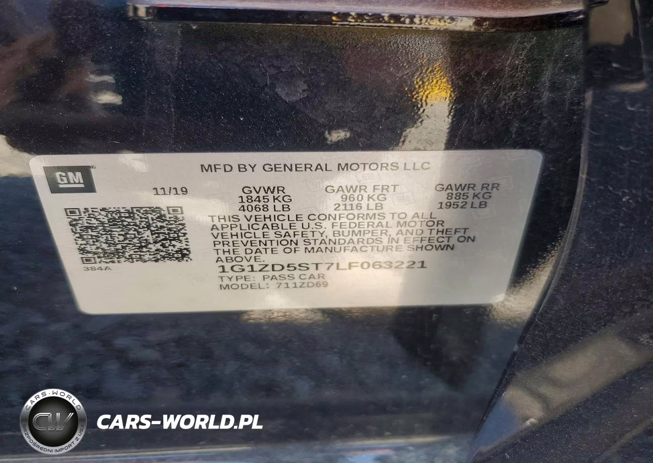 2020 Chevrolet Malibu Lt VIN:1G1ZD5ST7LF063221 - 12
