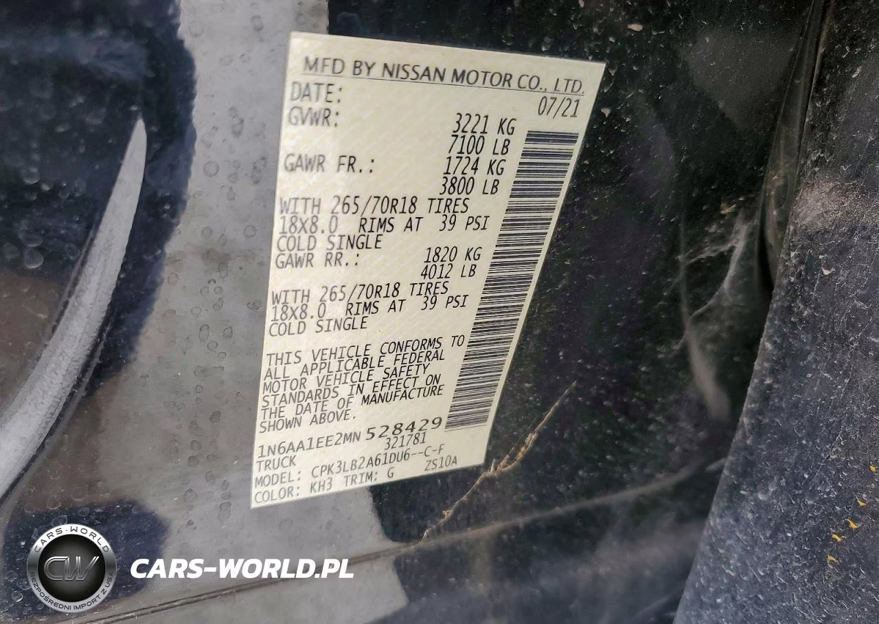 NISSAN TITAN S VIN:1N6AA1EE2MN528429 - 12