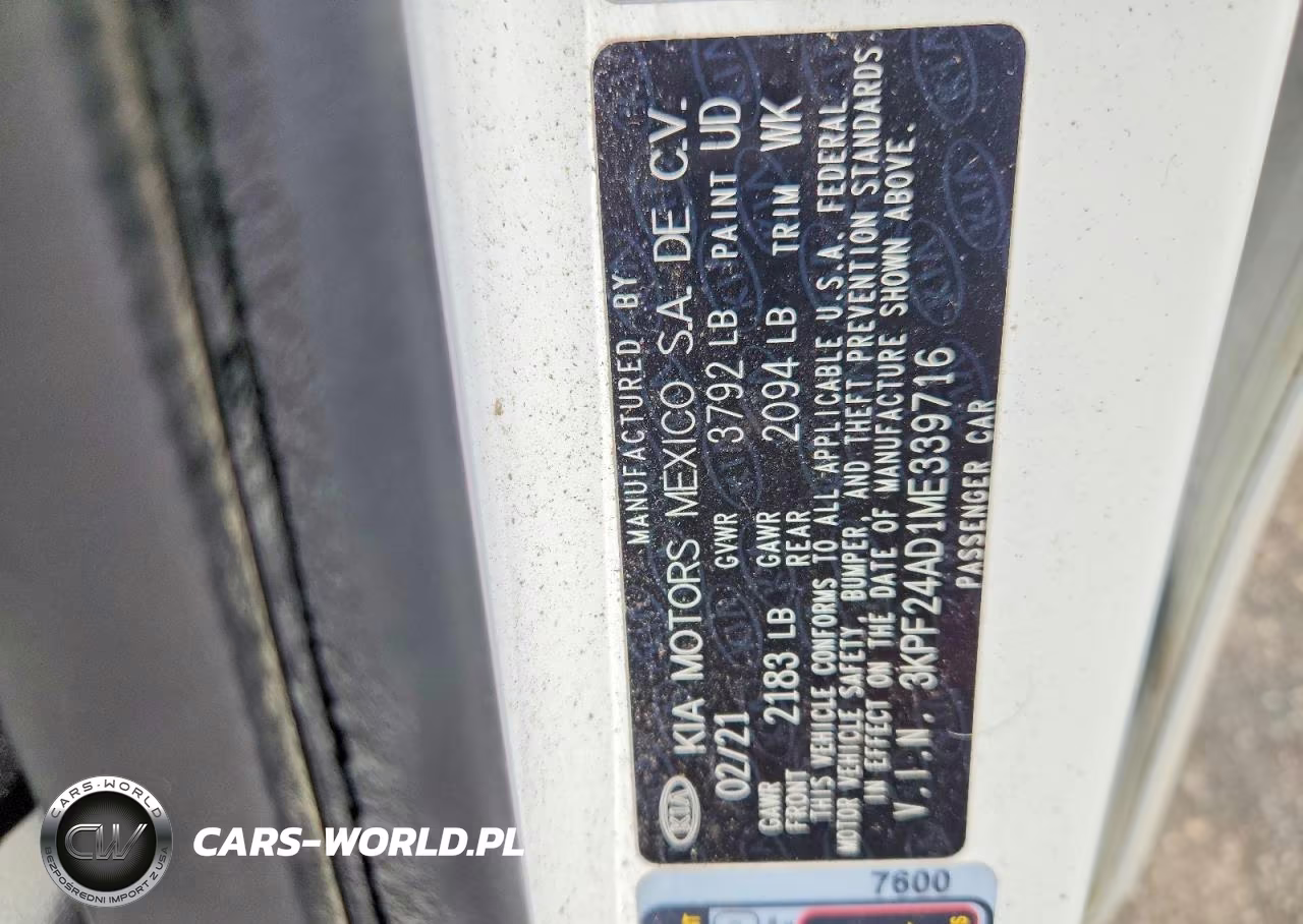2021 Kia Forte Fe VIN:3KPF24AD1ME339716 - 13