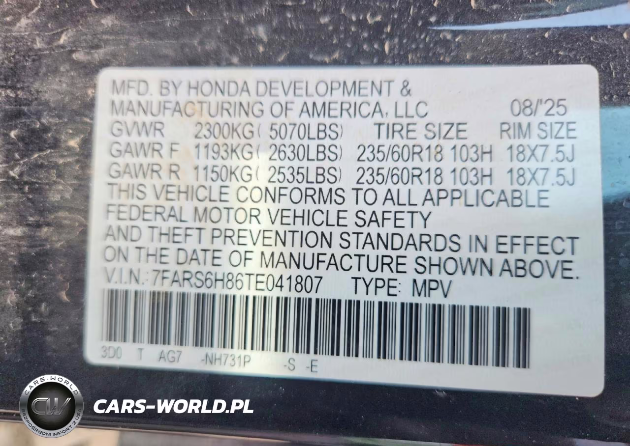 2026 Honda Cr-V Sport-L VIN:7FARS6H86TE041807 - 12