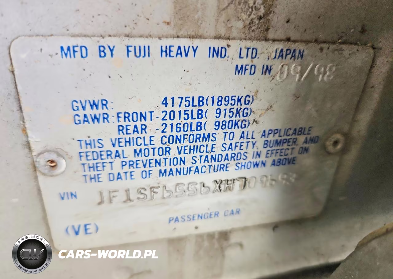 1999 Subaru Forester S VIN:JF1SF6556XH709693 - 12