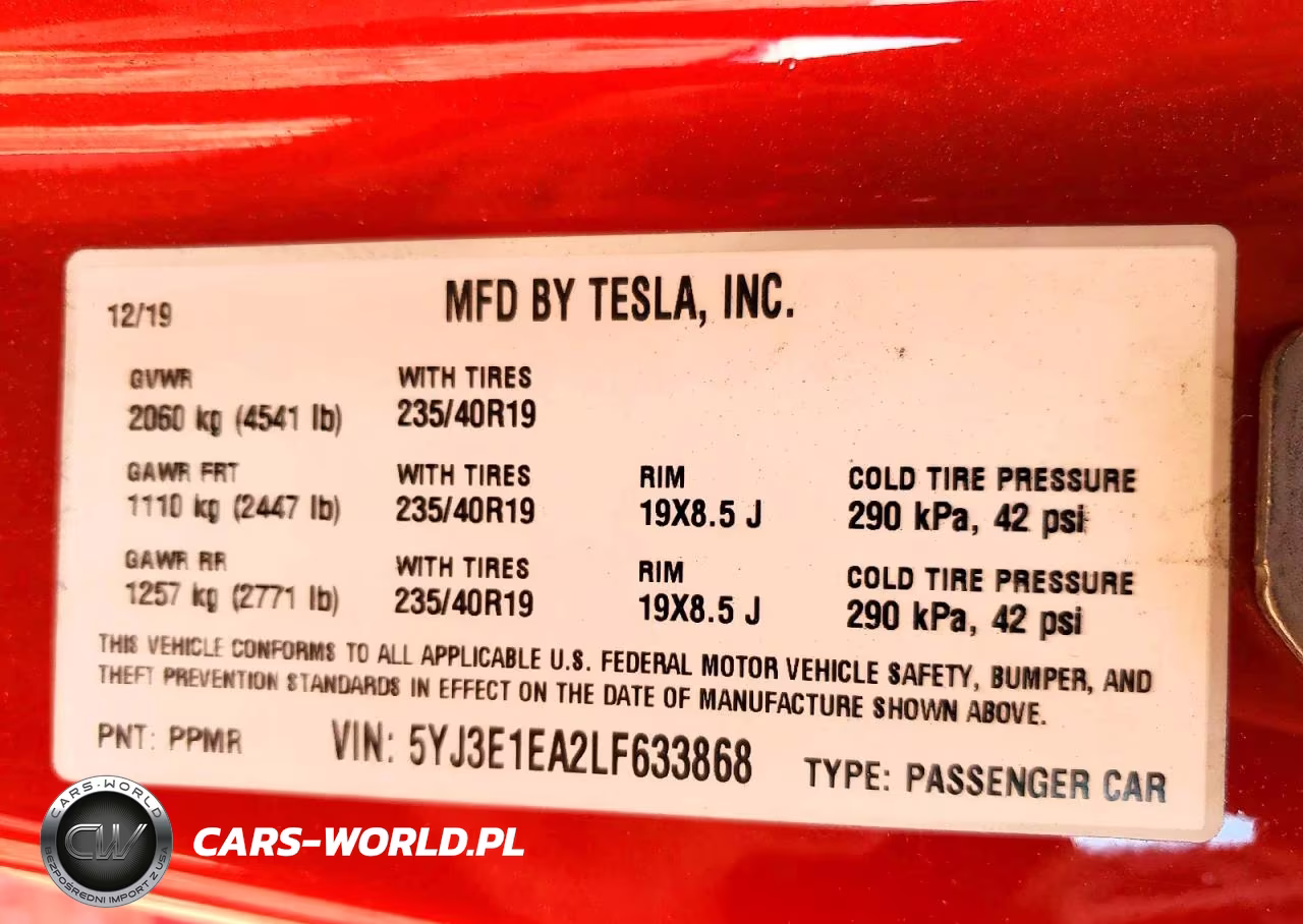 2020 Tesla Model 3 VIN:5YJ3E1EA2LF633868 - 13