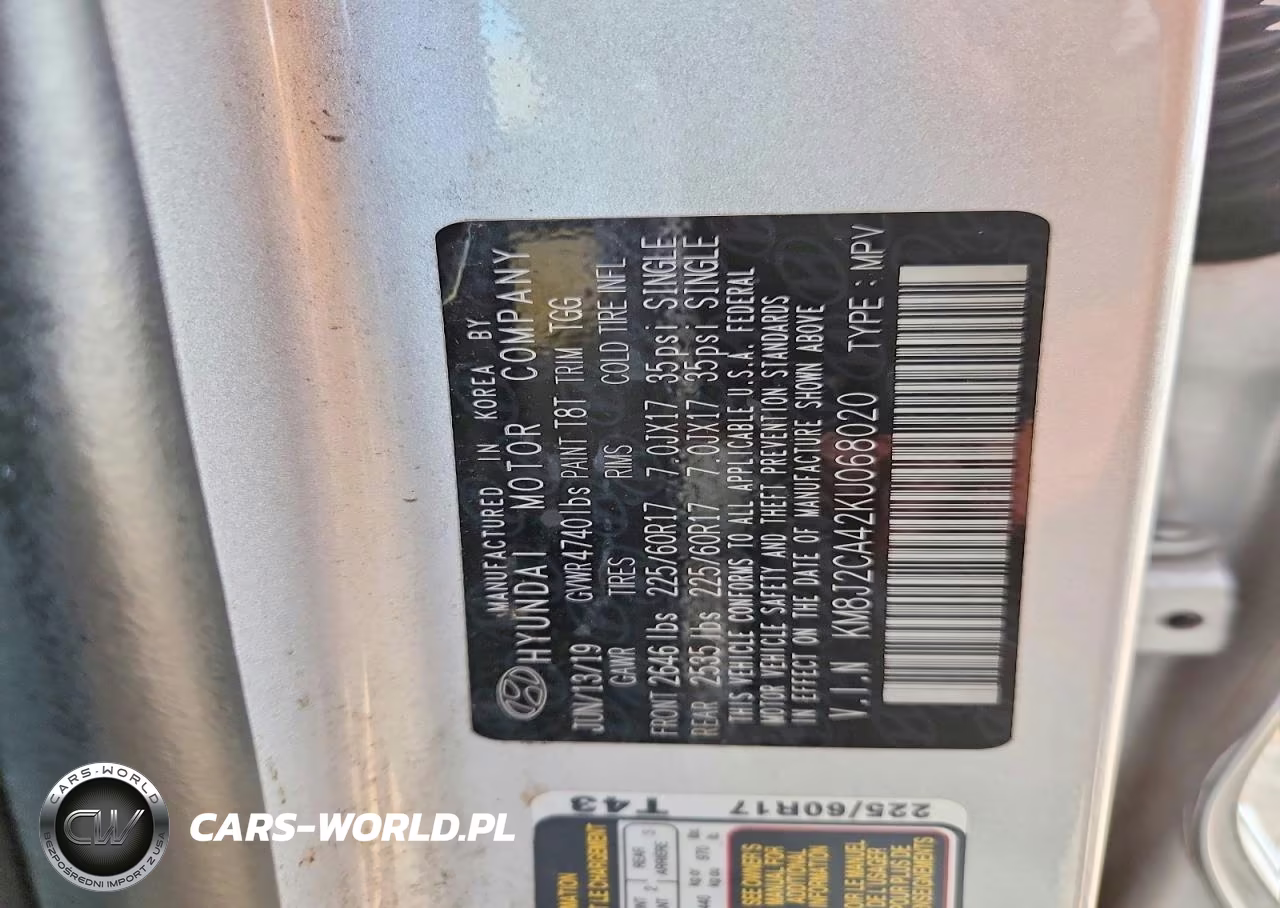 2019 Hyundai Tucson Se VIN:KM8J2CA42KU068020 - 12