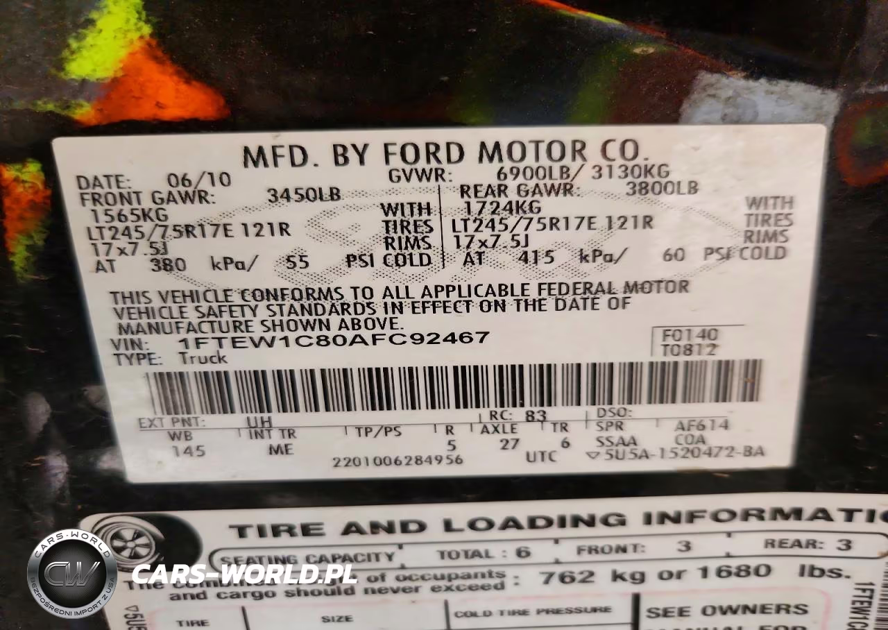 2010 Ford F150 Supercrew VIN:1FTEW1C80AFC92467 - 12