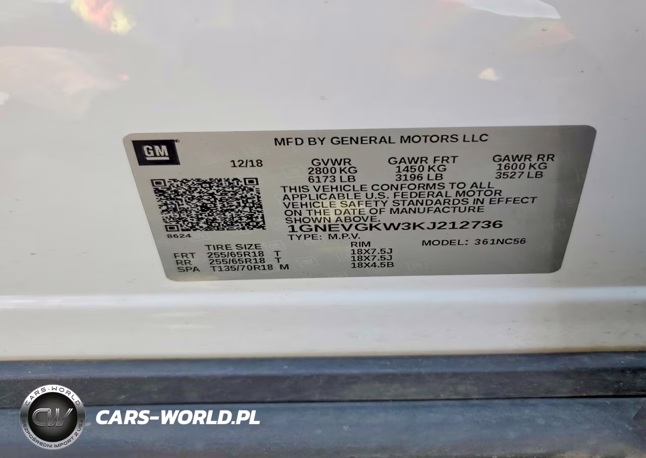 2019 Chevrolet Traverse Lt VIN:1GNEVGKW3KJ212736 - 13