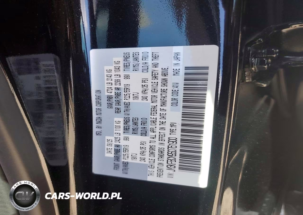 2025 Mazda Cx-5 Preferred VIN:JM3KFBCM9S0761900 - 12