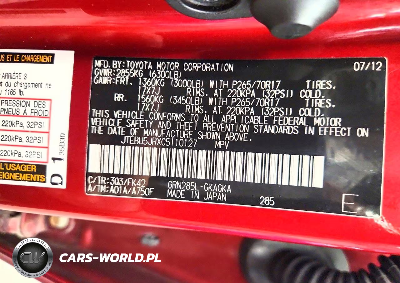 2012 Toyota 4Runner Srs VIN:JTEBU5JRXC5110127 - 13