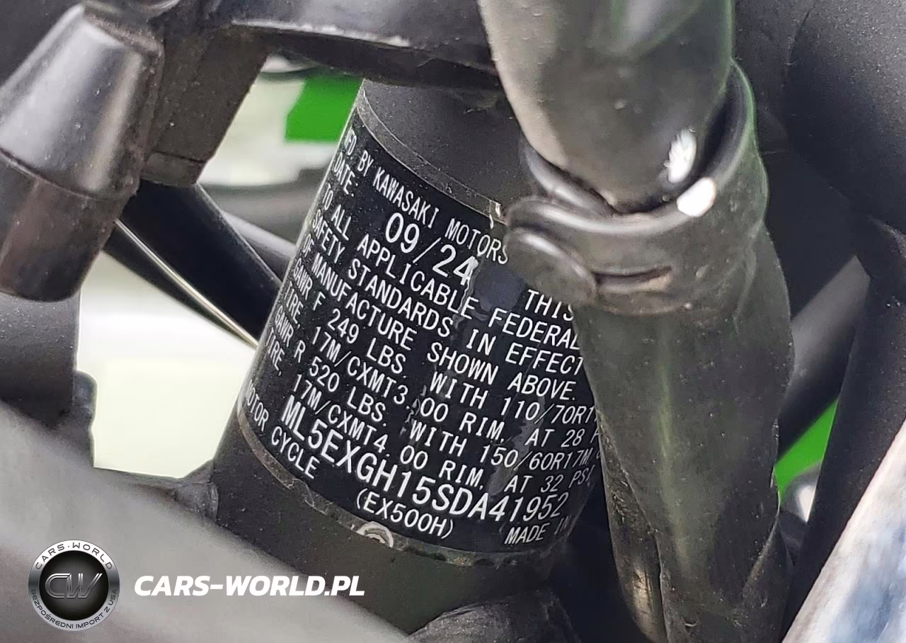 2025 Kawasaki Ex500 H VIN:ML5EXGH15SDA41952 - 9