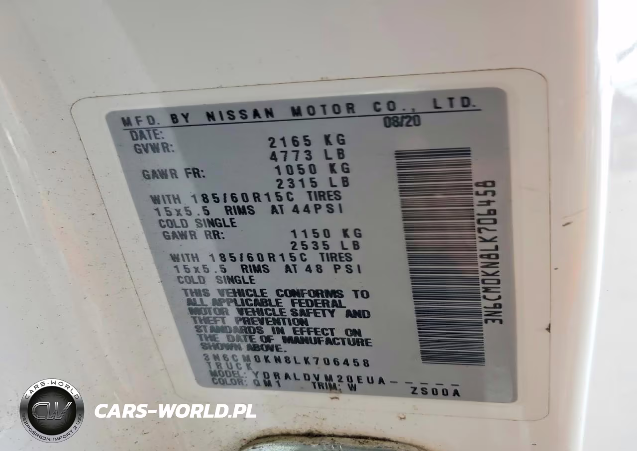 2020 Nissan Nv200 S VIN:3N6CM0KN8LK706458 - 10