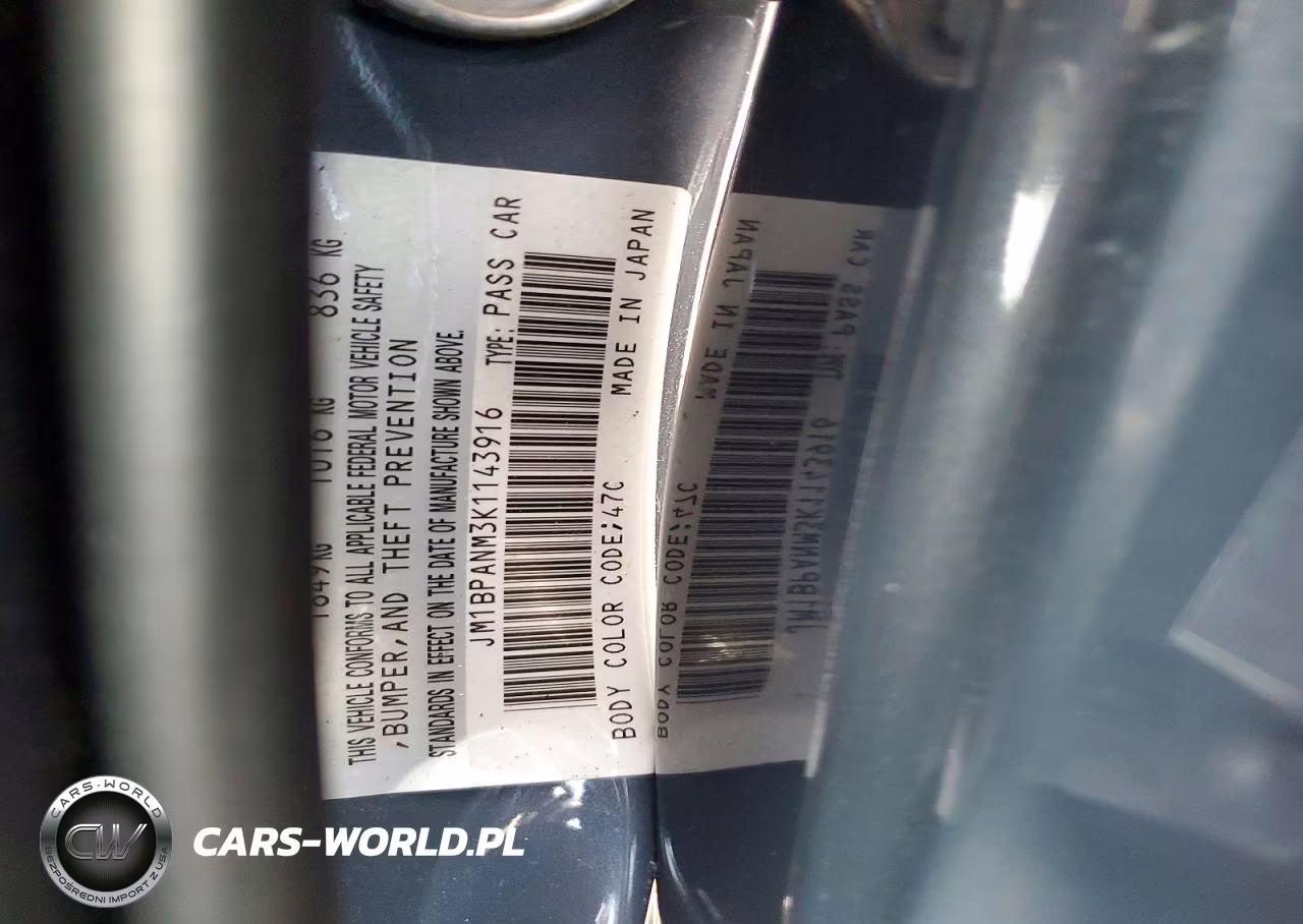 2019 Mazda 3 Premium VIN:JM1BPANM3K1143916 - 12