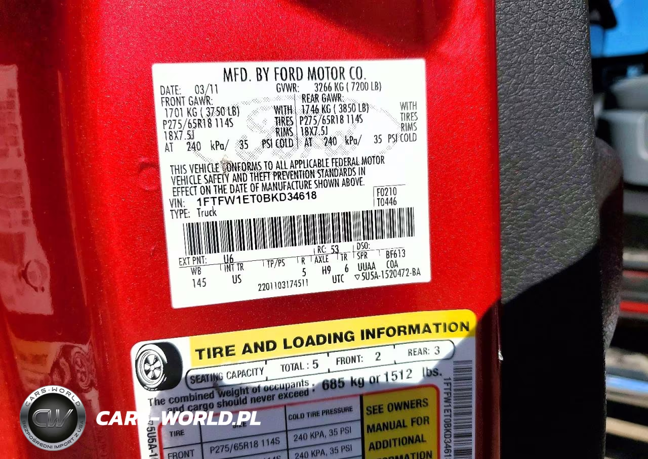 2011 Ford F150 Supercrew VIN:1FTFW1ET0BKD34618 - 12