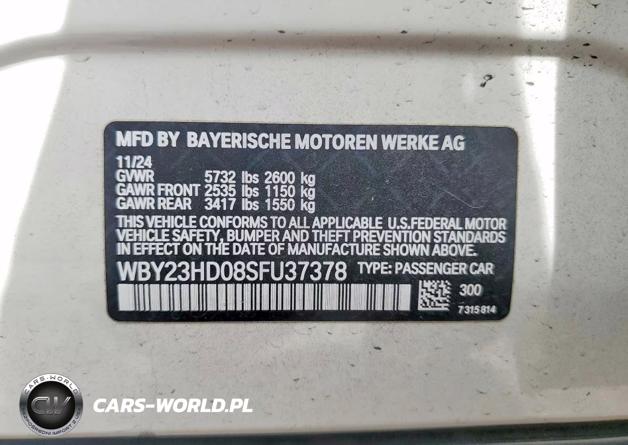 2025 BMW I4 Edrive 40 VIN:WBY23HD08SFU37378 - 13