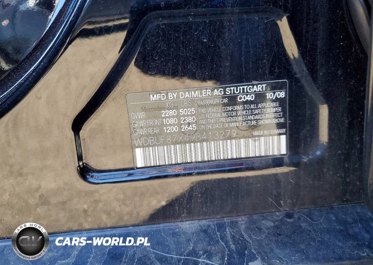 2009 Mercedes-Benz E 350 4Matic VIN:WDBUF87X49B413279 - 12