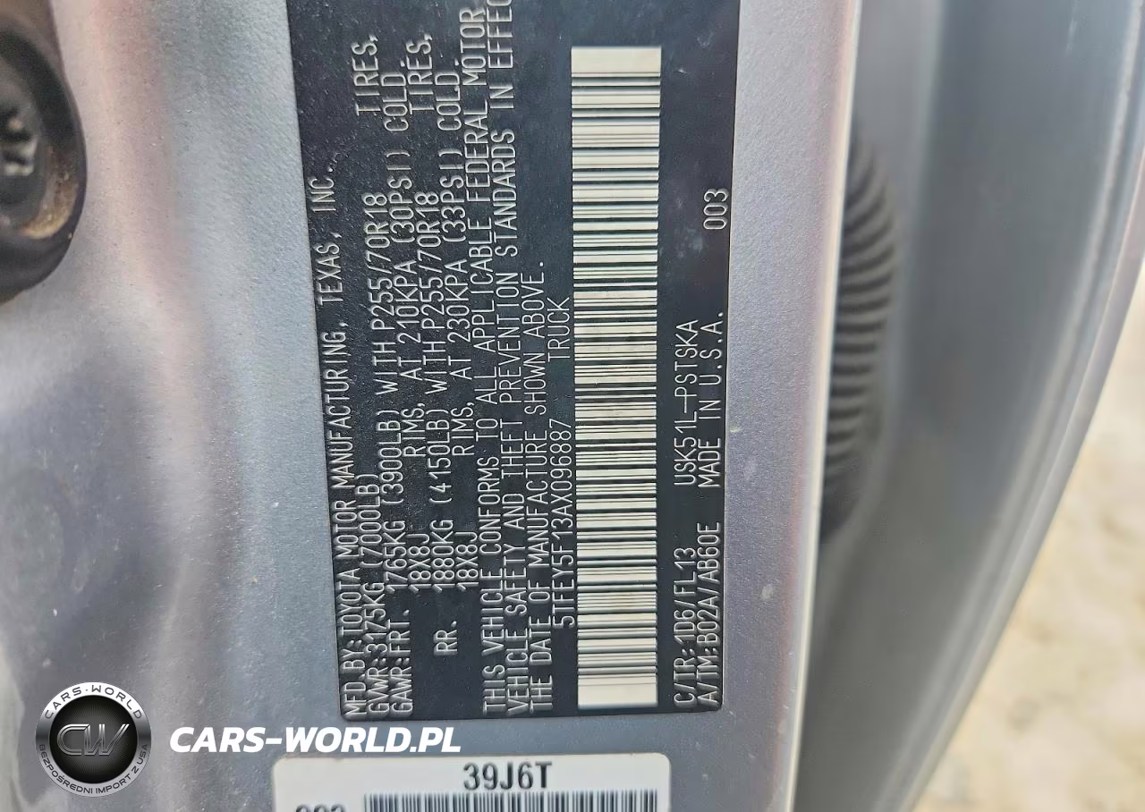 2010 Toyota Tundra Crewmax Sr5 VIN:5TFEY5F13AX096887 - 12