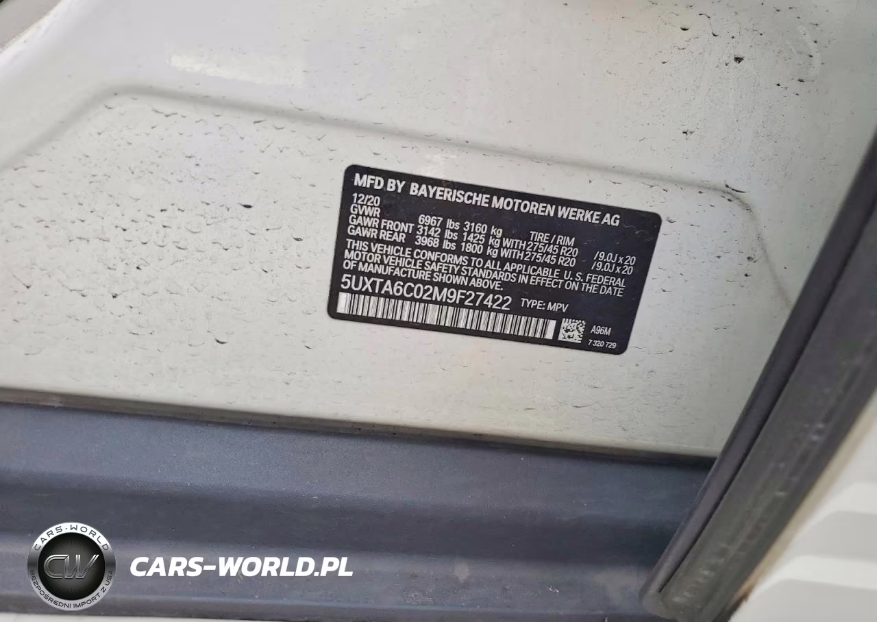 2021 BMW X5 xDrive45E VIN:5UXTA6C02M9F27422 - 14