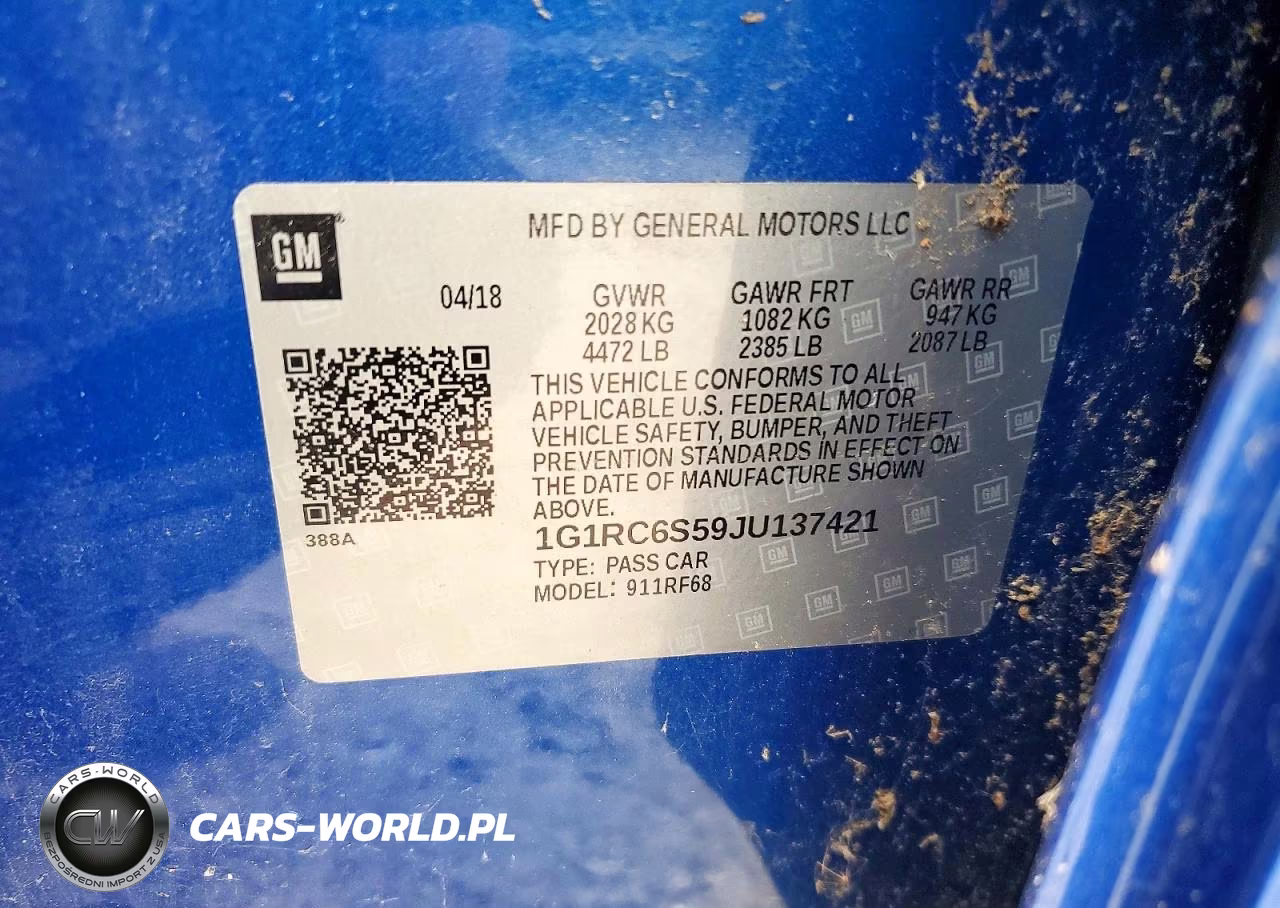 2018 Chevrolet Volt Lt VIN:1G1RC6S59JU137421 - 12