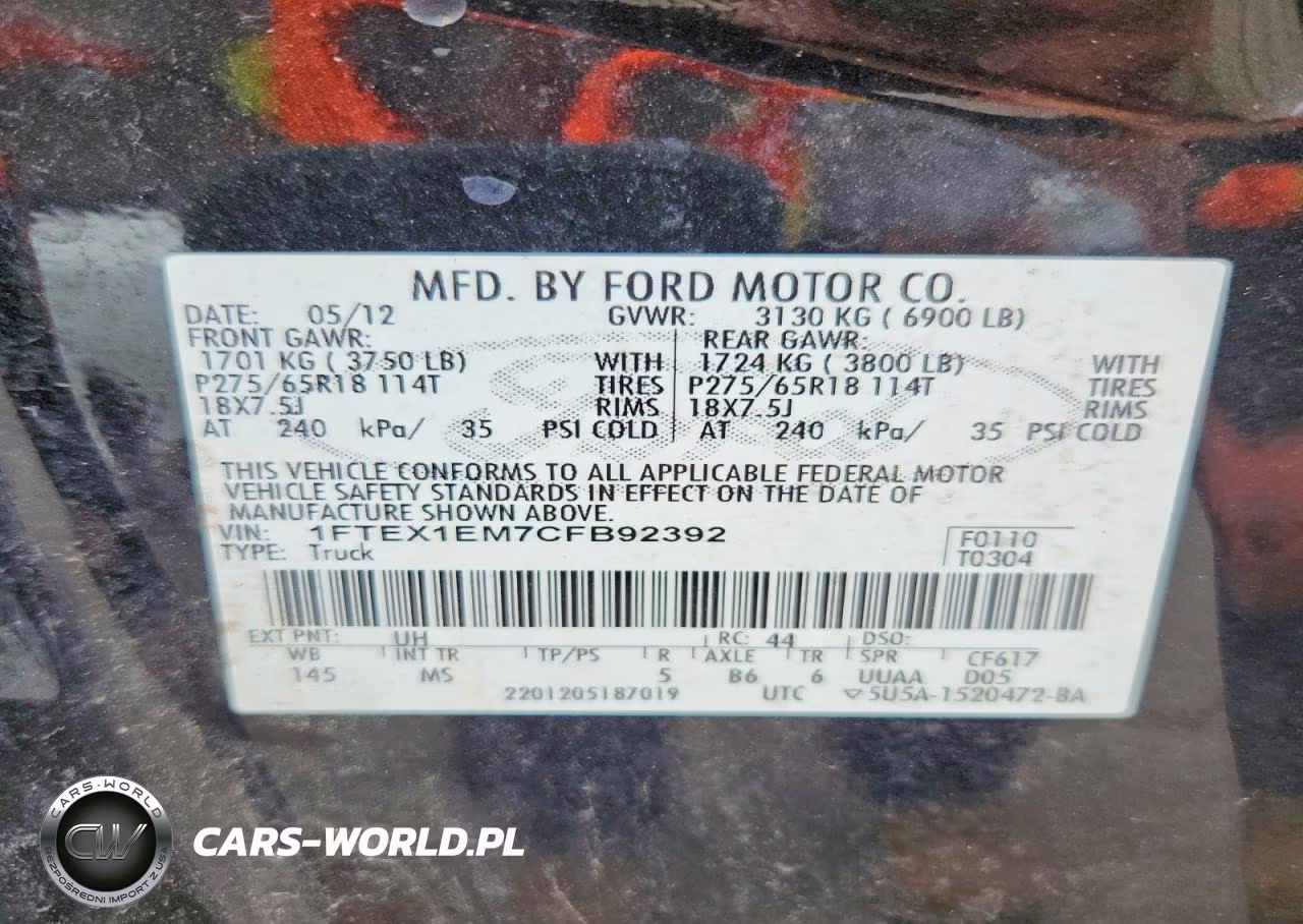 2012 Ford F150 Super Cab VIN:1FTEX1EM7CFB92392 - 12