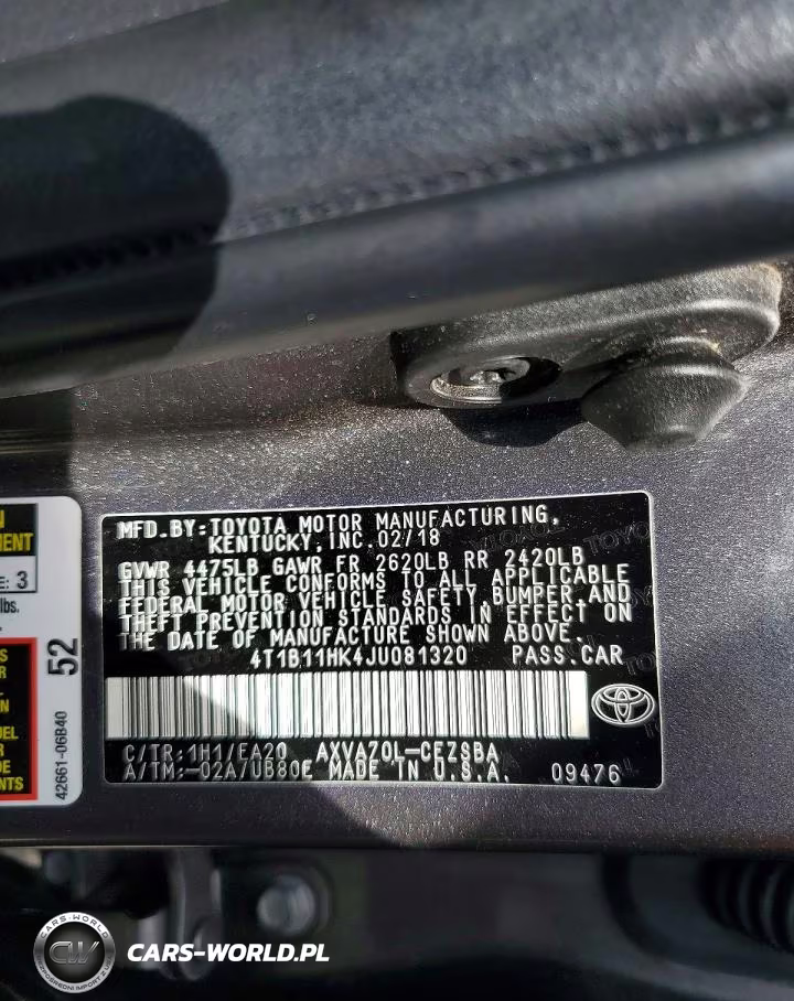 2018 Toyota Camry Se VIN:4T1B11HK4JU081320 - 13