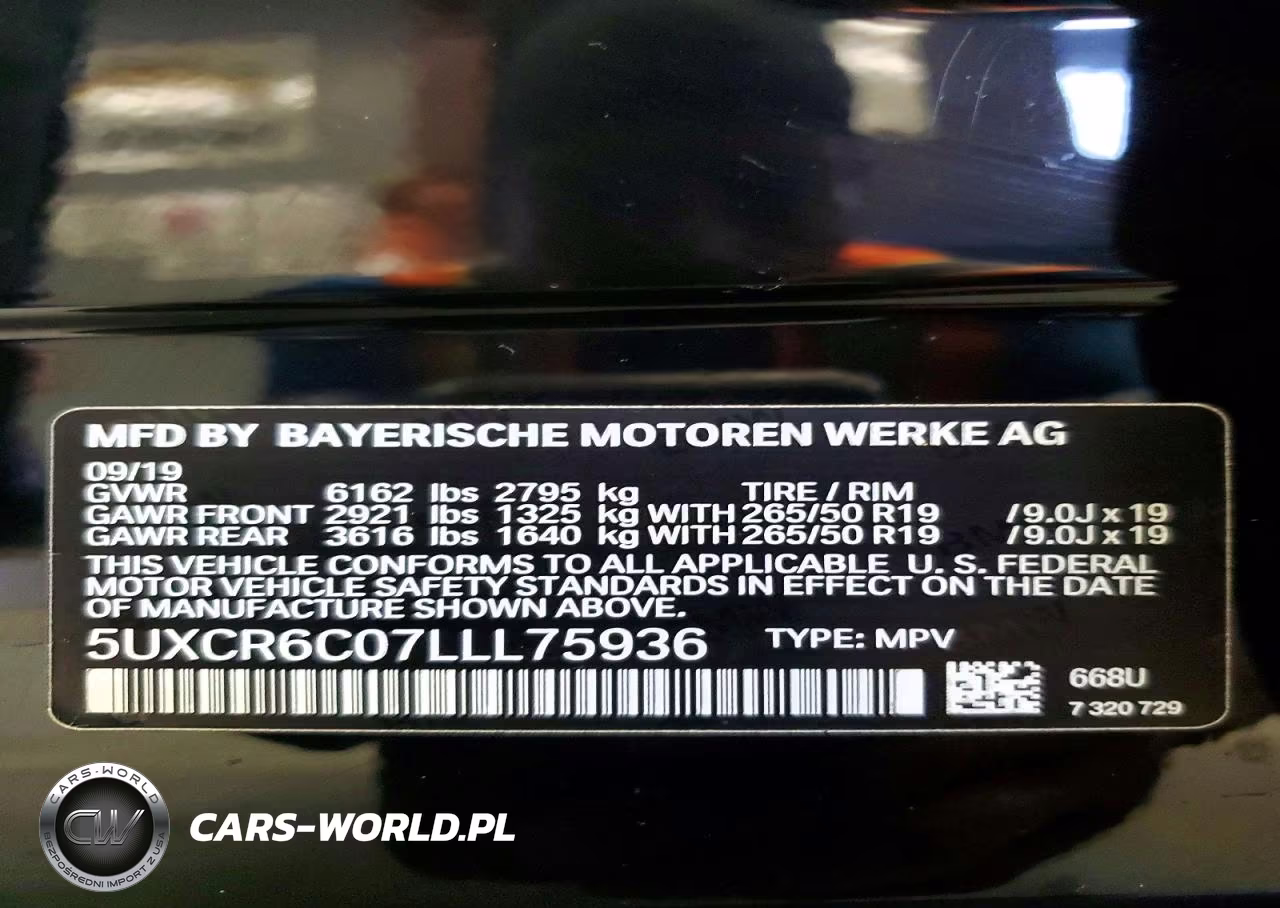 2020 BMW X5 xDrive40I VIN:5UXCR6C07LLL75936 - 13