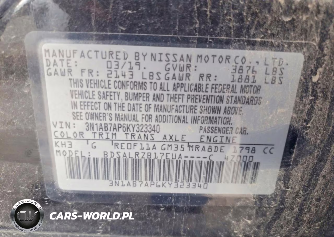 2019 Nissan Sentra Sr VIN:3N1AB7AP6KY323340 - 13