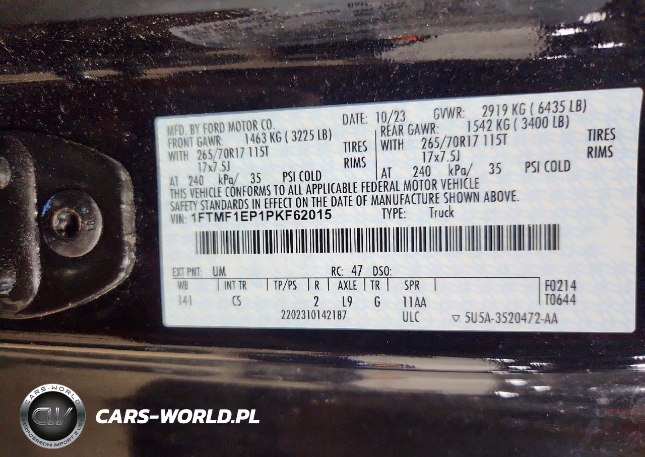 2023 Ford F150 VIN:1FTMF1EP1PKF62015 - 12