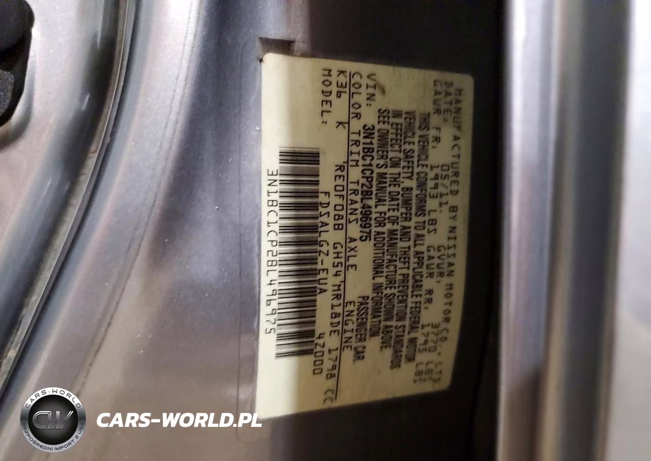 2011 Nissan Versa 1.8 S VIN:3N1BC1CP2BL496975 - 13
